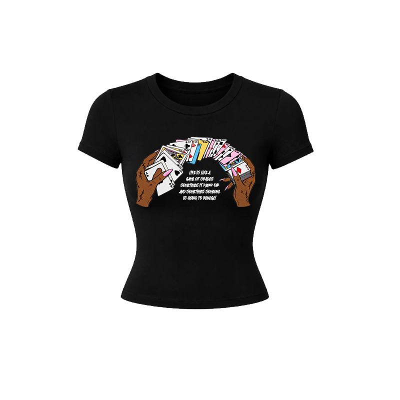 Mioth "Life Is Like Spades" Womens Baby Tee